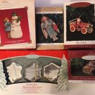 5 Hallmark Ornaments Memories Of Christmas Snowflakes Claus Mobile Snowman Angel