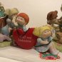 3 1980's Cabbage Patch Figurines Playhouse Fence Deer Valentine Special Thoughts