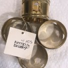 Napkins Rings Set Of 4 Brass By Kemp & Beatley Cut Out Trees Never Used