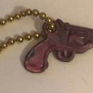 Vintage Marbled Purple Toy Gun Revolver Pistol Keychain Key Ring