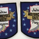 2 Embroidered Patches Indiana Motorcycle Safety Program Graduate Never Used