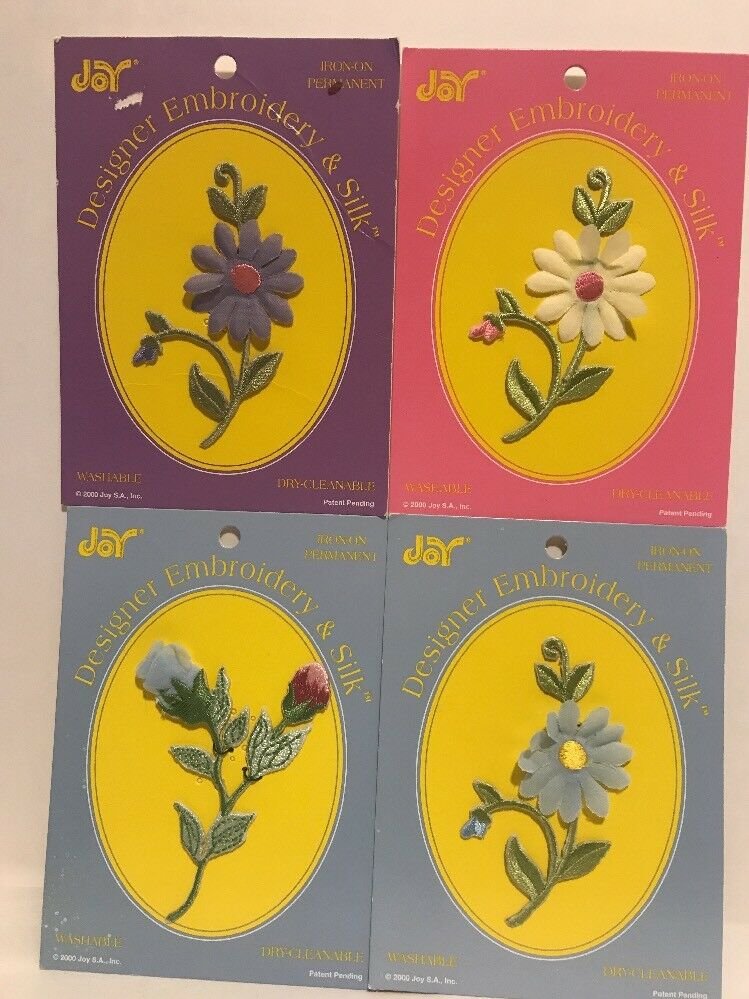 Iron On Patches Flowers Butterflies Statue Liberty Dotz Bug Flowers Flag Heart