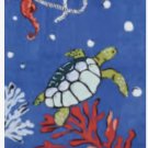 Vera Bradley Large Beach Towel Seascape Ocean Design Sea Turtle Seahorse Anchor