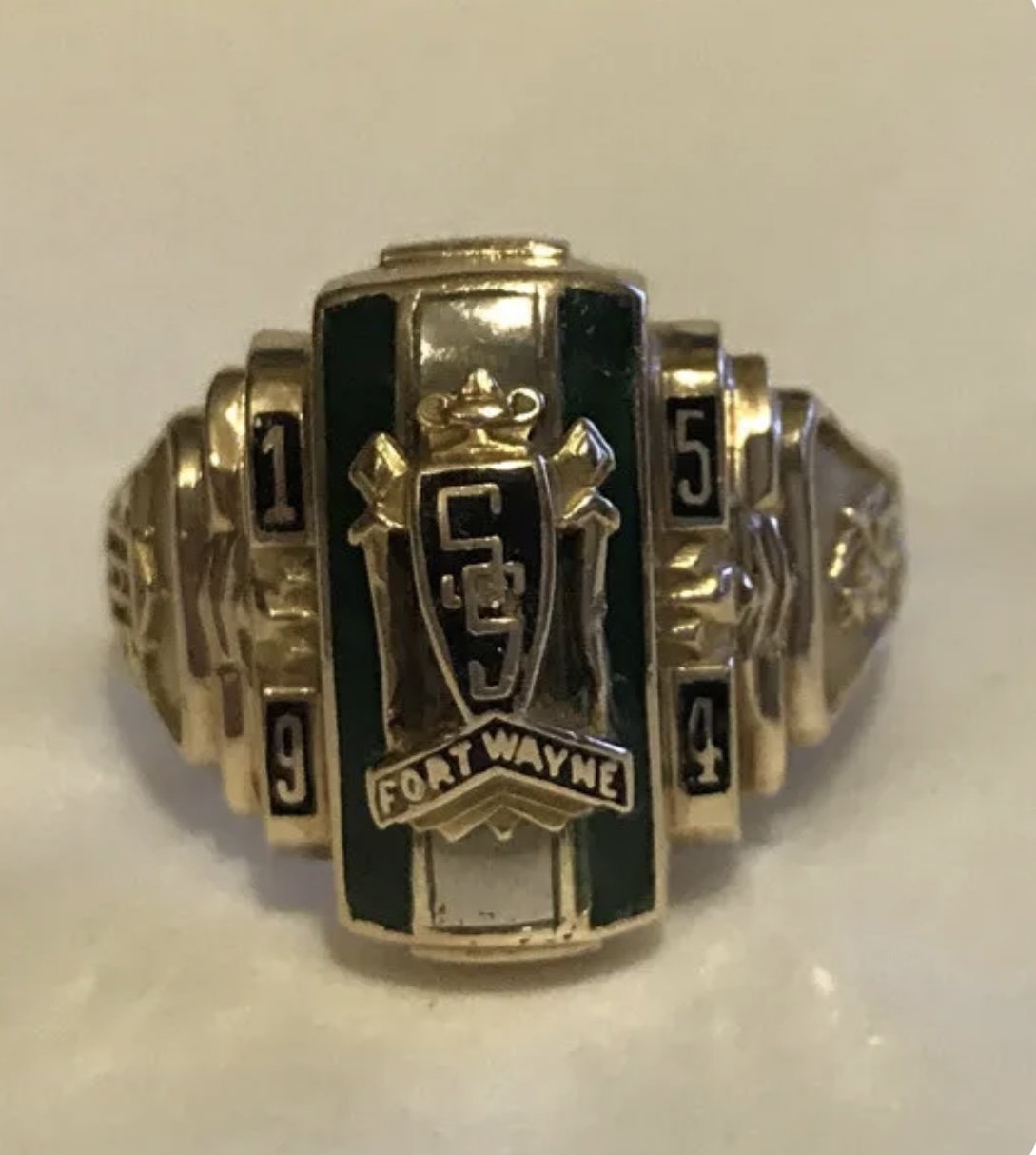 Vintage 1954 South Side High School Fort Wayne Indiana 10K Gold Class Ring