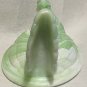 Rare Green Slag Glass Hen On Nest Lid Only