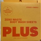 PLUS Zero Waste Body Wash Sheets Citrus + Neroli Lot of 6 Boxes