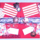 Pre-made Scrapbook pages 4th of July Holiday "CHQD"