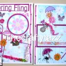 Premade scrapbook 12x12 pages "Spring Fling" layout