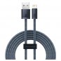 Baseus Dynamic Series 2.4A Fast Charging Cable - Braided USB to 8 Pin, 1M/2M (Data Sync, Durable)
