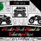 Monster Truck Mandala Coloring Pages