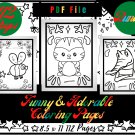 Bundle 112 Funny and Adorable Animals Sheets, Easy Coloring For Morning Work PDF