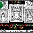 Perfume Mindfulness Mandala Coloring Pages, Printable Coloring Sheets PDF