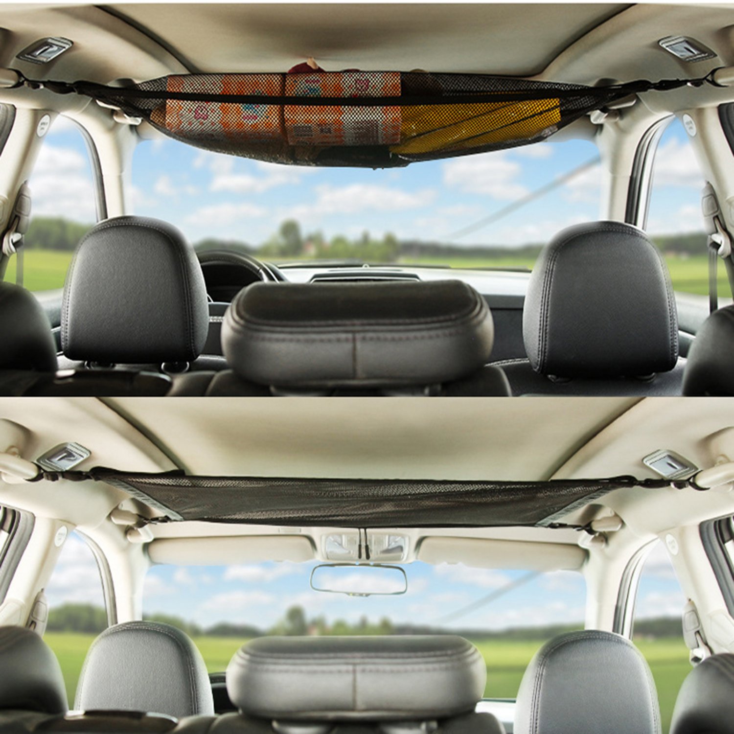 KEEPTOP Ceiling storage net on-board multi-function net hanging storage bag travel storage net