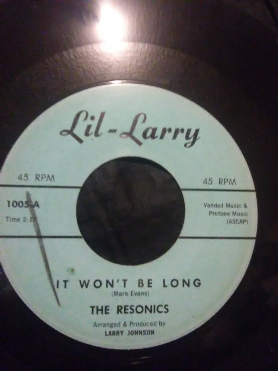 The Resonis-It Won't Be Long / With Your Love To Guide Me-rare Doo wop 45