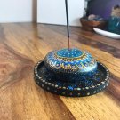 Incense holder & coaster ( gold & blue)