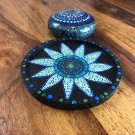 Incense holder & coaster (Blue, green & white)