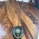Incense holder (gold & green)