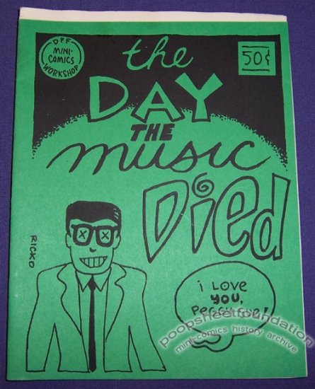 THE DAY THE MUSIC DIED mini-comic MATTHEW GUEST Bill Fitts MIKE KENNEDY DFF 1989