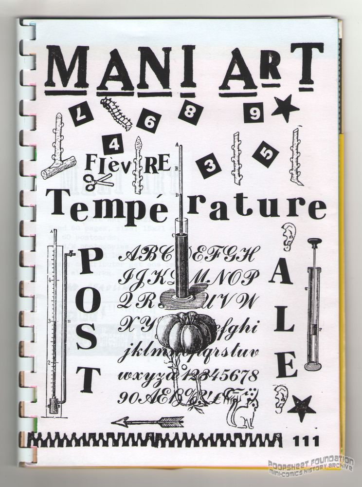 MANI ART #111 assembling mail art zine postale Pascal Lenoir 1998 #30/60