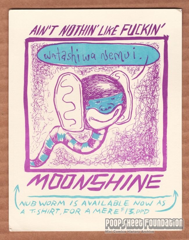 Moonshine BWANA SPOONS postcard underground comix mini-comic zine promo 1990s