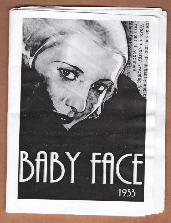 BABY FACE 1933 movie zine â�� unknown author