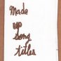Made Up Song Titles mini-zine