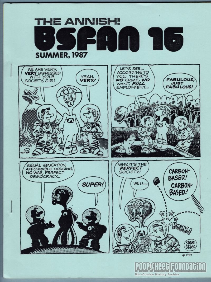 BSFAN #16 sf fanzine STEVE STILES Alexis Gilliland JOE MAYHEW Ray Ridenour 1987