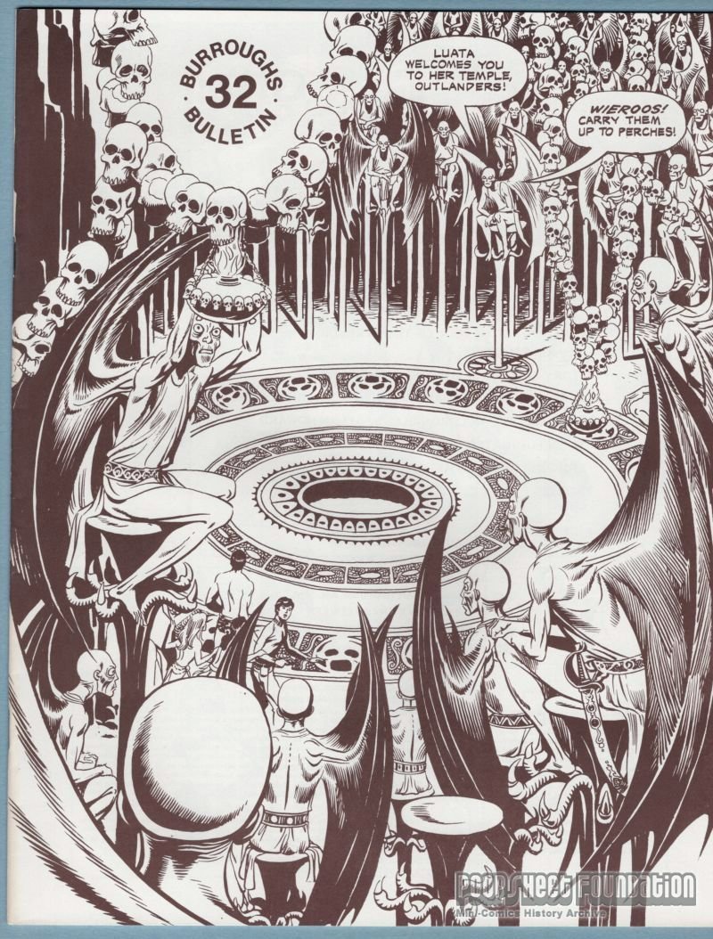 Burroughs Bulletin #32 fanzine RUSS MANNING Weird Worlds ERB fan zine 1973
