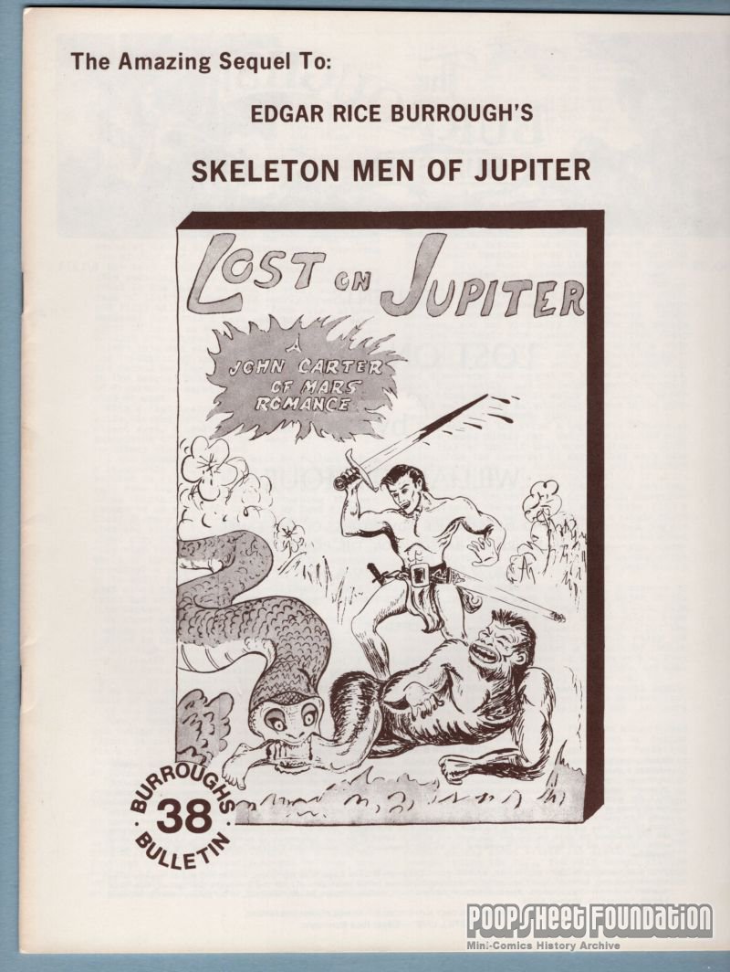 BURROUGHS BULLETIN #38 fanzine JOHN CARTER William Gilmour SF fan zine ERB 1974