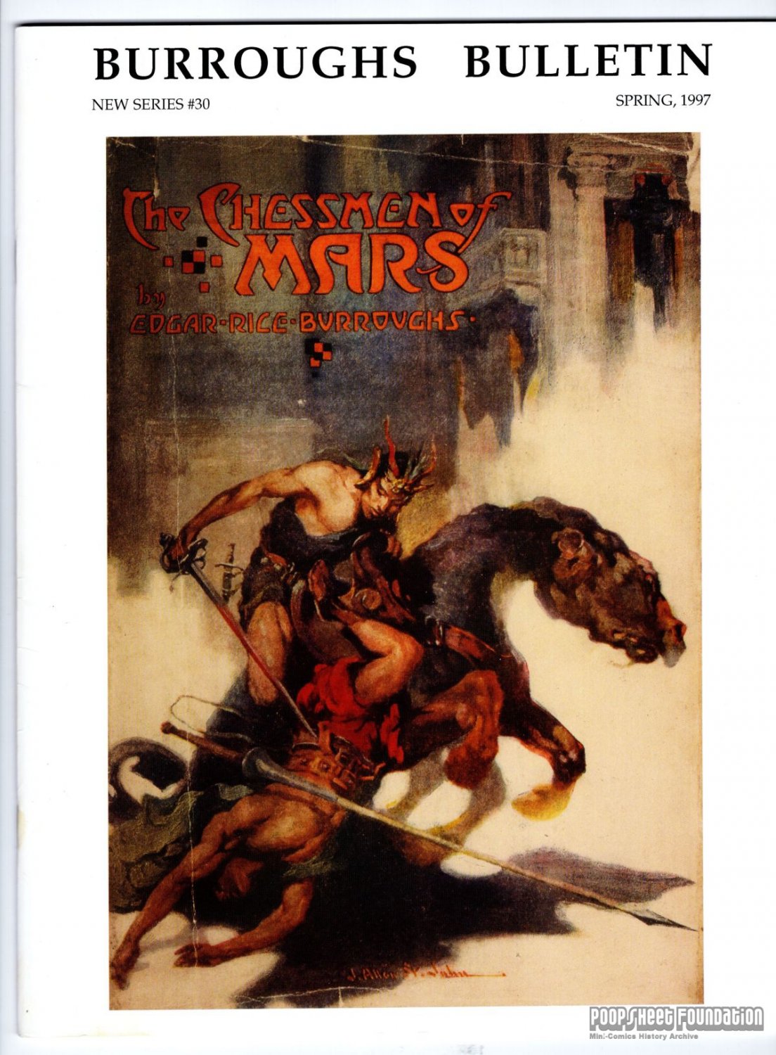 Burroughs Bulletin #30 New Series ERB fanzine William Stout Roy Thomas Chessmen of Mars 1997