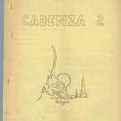 CADENZA #2 sf fanzine CHARLES WELLS Richard Bergeron BILL ROTSLER 1961 ed of 100
