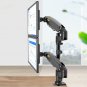 Adjustable Gas Spring Strut Dual 360 Degree Flexi Monitor Stand Clamp Mount Arm