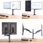 Adjustable Gas Spring Strut Dual 360 Degree Flexi Monitor Stand Clamp Mount Arm