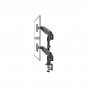 Adjustable Gas Spring Strut Dual 360 Degree Flexi Monitor Stand Clamp Mount Arm