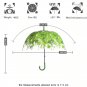 Transparent Birdcage Green Autumn Leaf Leaves Fall Lady Waterproof Rain Umbrella