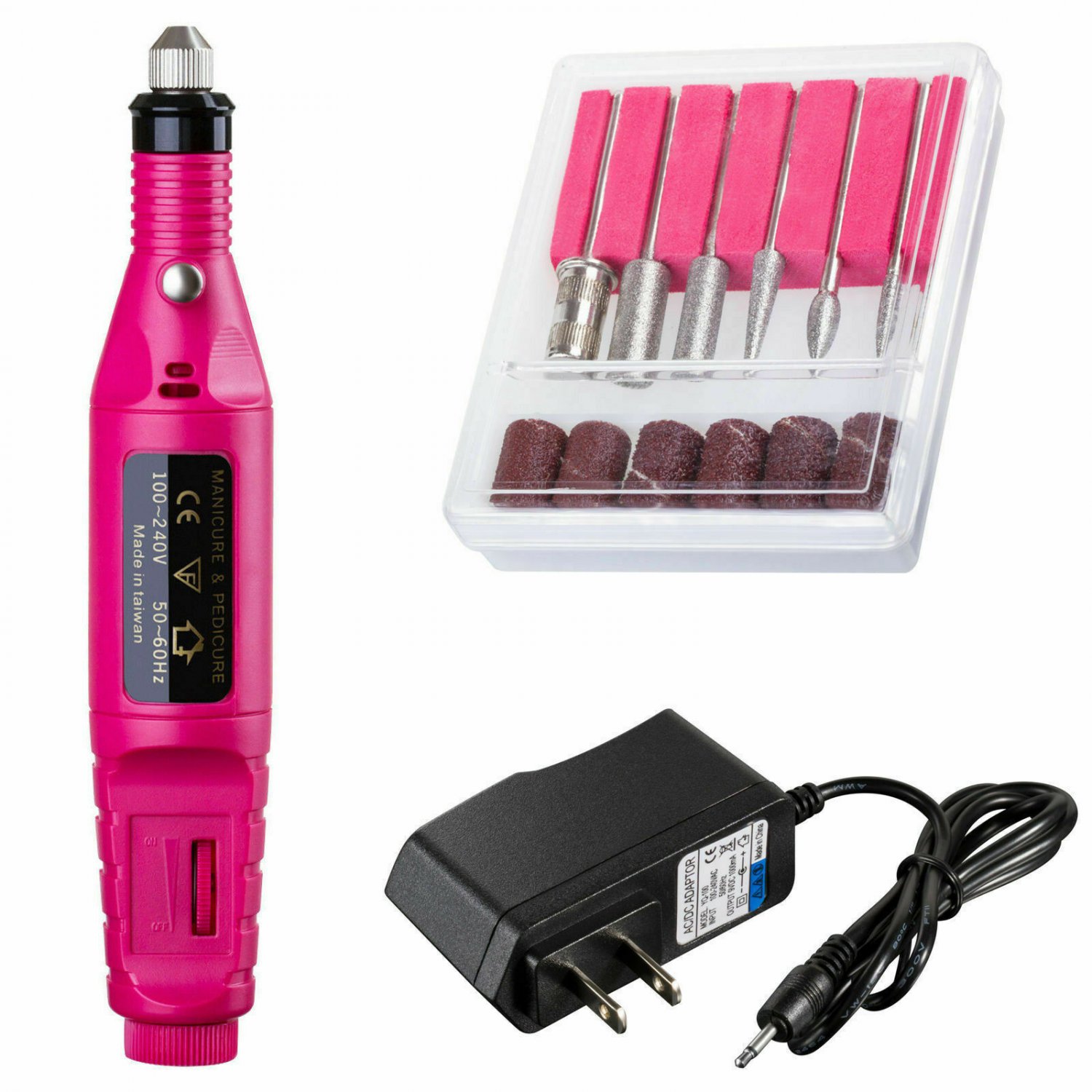 Nail File Finger Toe Art Electric Drill Acrylic Kit Care Manicure Pedicure Filer