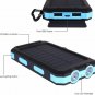 Waterproof Solar Sun Power Bank High Capacity Portable External Battery Charger