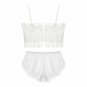 Nice Look Japanese Top Lolita Lace Up Bra Briefs Ruffle Sexy Sleepwear Lingerie