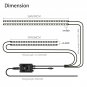 Color RGB LED Strip Under Car Tube bottom System Neon Voice Trigger Lights Kits
