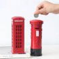 British Vintage London Telephone Booth Postbox Kids Saving Box Piggy Bank Model