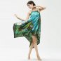 Sexy Women Pink Pattern Silk Satin Night Pajamas Sleepwear Nightdress Nightwear