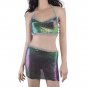 Sexy Sequins Crop Chain Bra Bikini Quadrangle Apron Halter Tank Camisole Jewelry