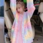 New Rainbow Knitted Sweater Autumn Fall Winter Coat Front Button Cardigan Jacket