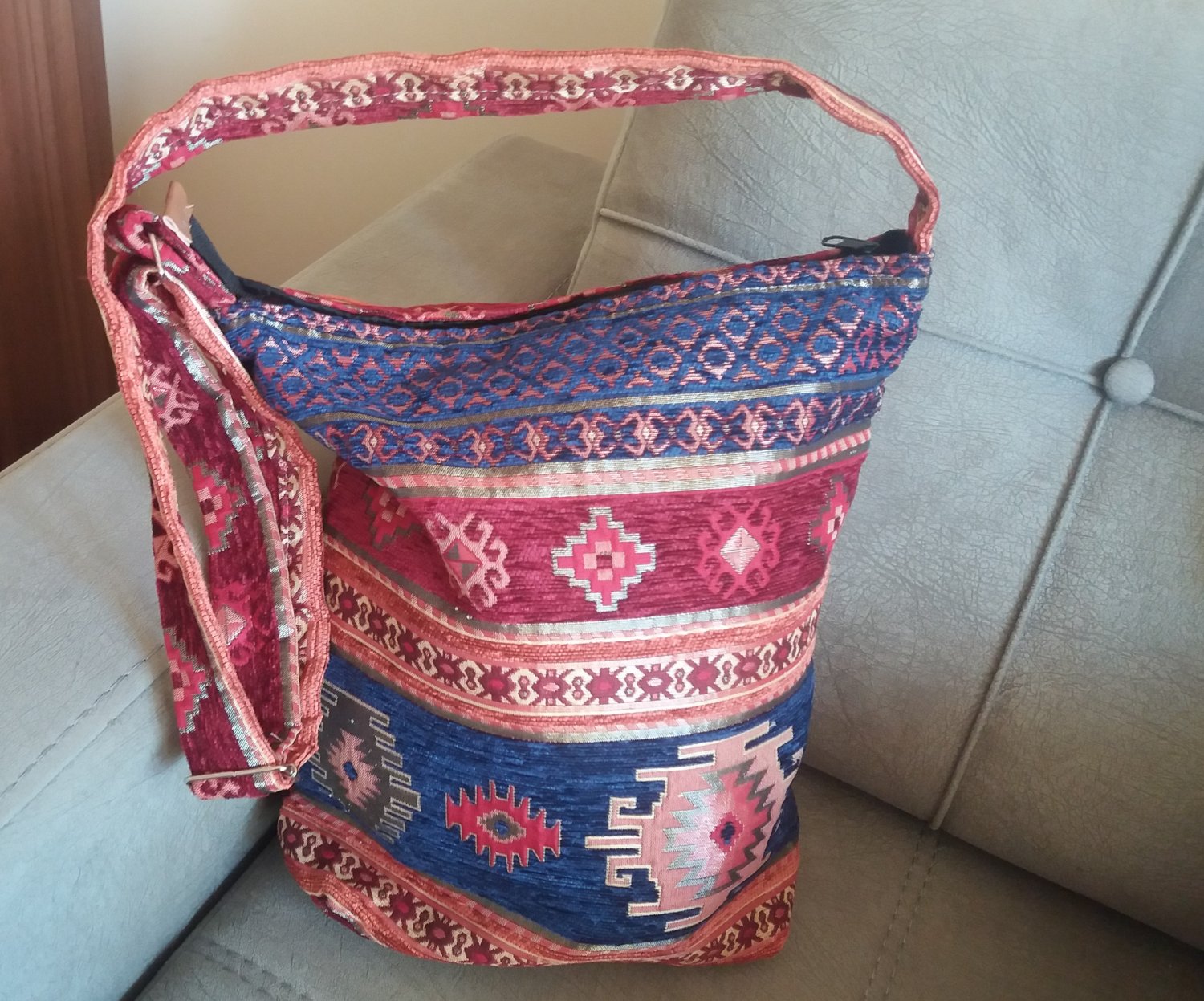 Handmade Shoulder Bag, Armenian Handbag, Ethnic Bag, Cross Body Bag, Carpet Bag