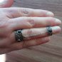 Armenian Double Ring Sterling Silver with Three Natural Stones