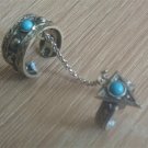 Armenian Double Ring Sterling Silver with Turquoise Stones