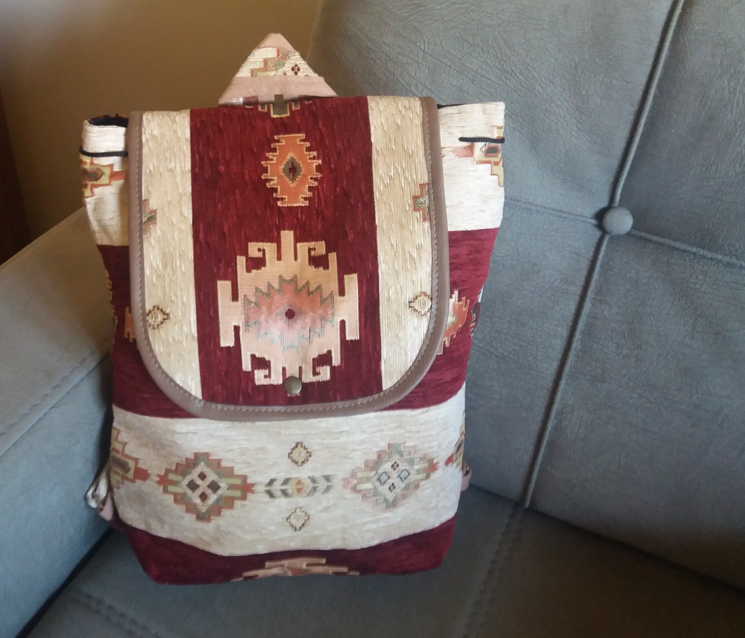 Handmade Backpack Bag, Armenian Backpack, Ethnic Bag
