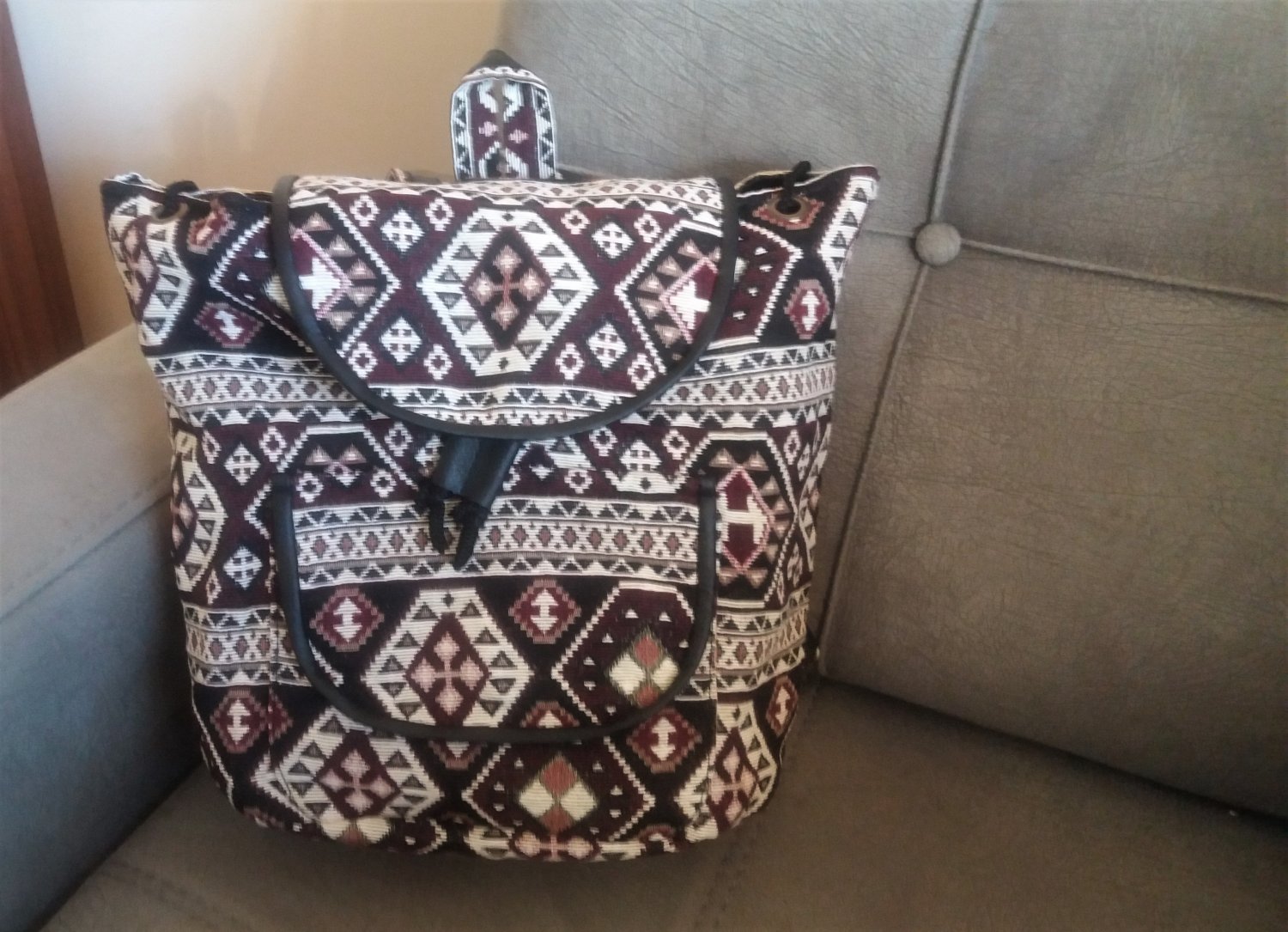 Handmade Armenian Backpack Bag, Ethnic Backpack Bag