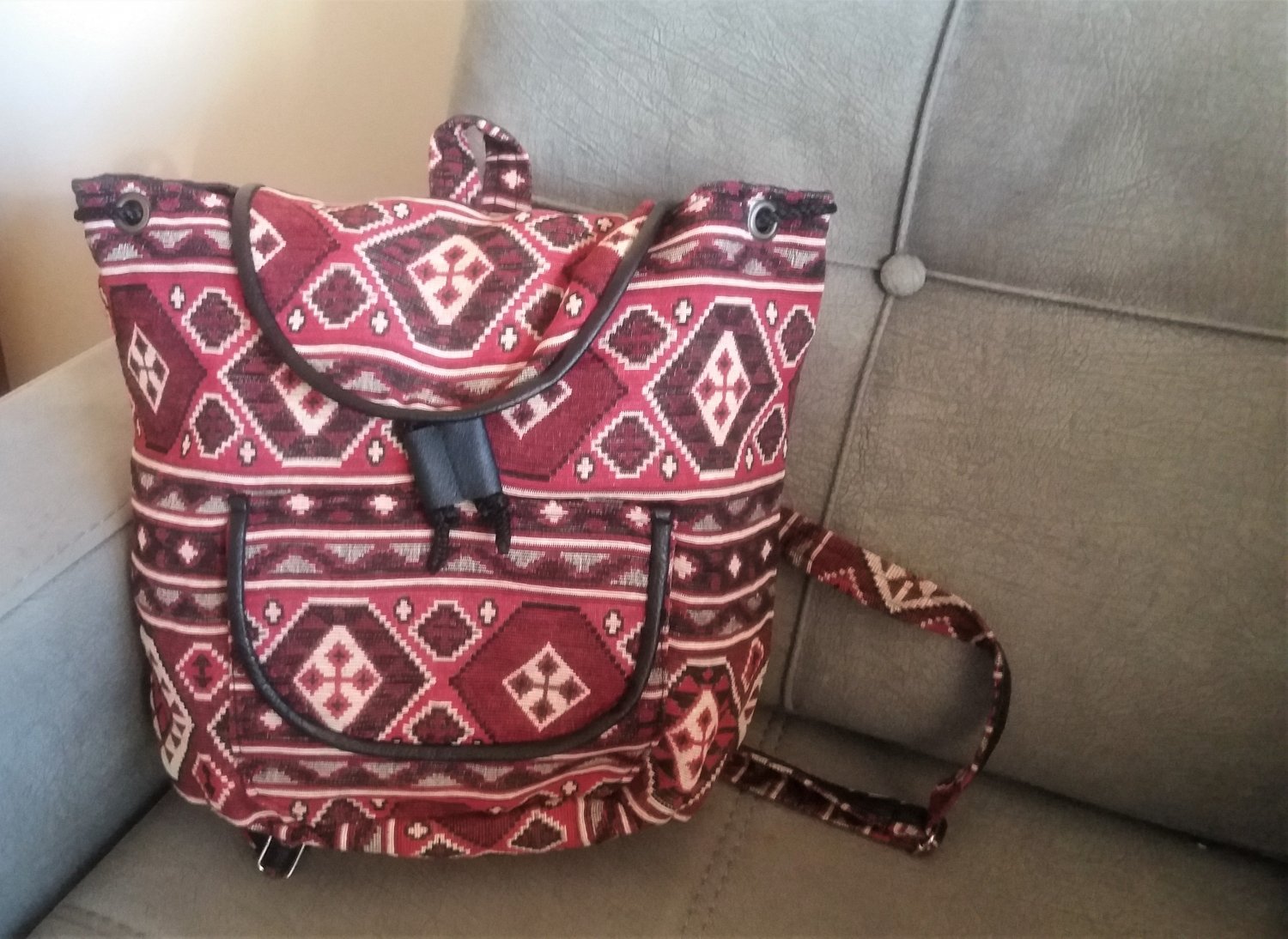 Handmade Armenian Backpack Bag, Ethnic Backpack Bag