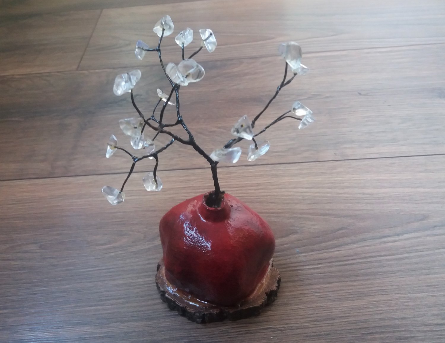 Clear Quartz Fertility and Good Fortune Pomegranate Tree
